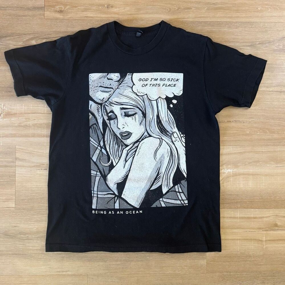 Being As An Ocean God I’m So Sick Of This Place Black Shirt Size Medium Metal